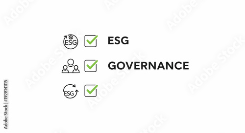 ESG Governance Business Sustainability Concept.