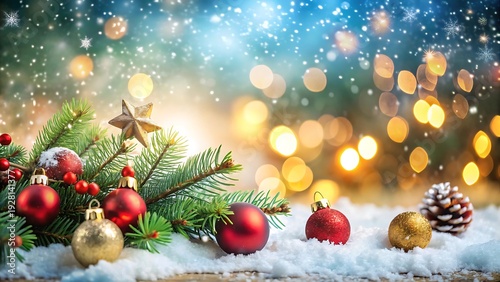 Wallpaper Mural Festive Christmas Background With Copy Space And Snow Torontodigital.ca