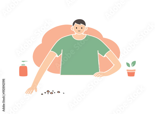 Light person wipes a kitchen countertop with a cloth, moving crumbs aside as the surface becomes clean and clear for dinner today