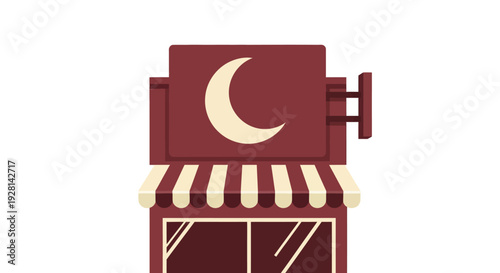 Film Camera with Crescent Moon Sign.