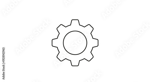 Gear icon mechanical symbol design.
