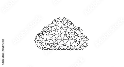 Geometric Cloud Shape Design Element.