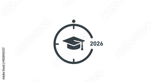 Graduation Cap Inside Target Symbol 2026.