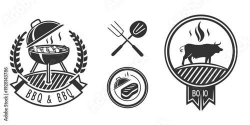 Historical symbols and tools representing culinary arts and ancient traditions Vector