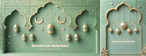 elegant islamic ramadan celebration background, Ramadhan kareem background for banner & social media template	