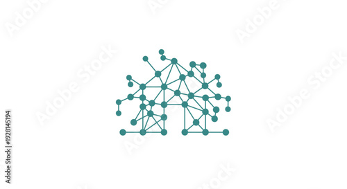 Green Network Connections Digital Graph.