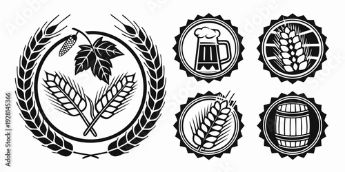 A collection of ancient coins with intricate designs and symbols Vector