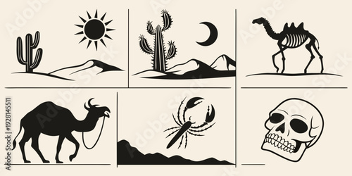 Diverse symbols representing various aspects of life and nature Vector