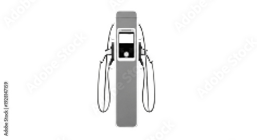 Fuel Pump Dispenser with Halftone Texture Effect