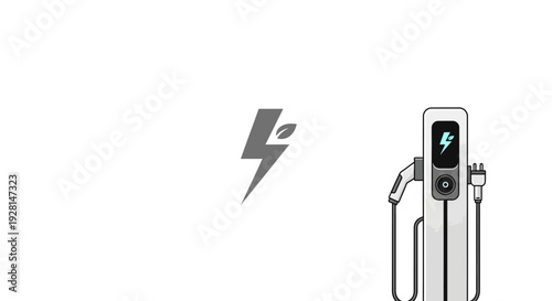 Hand holding electric vehicle charger.