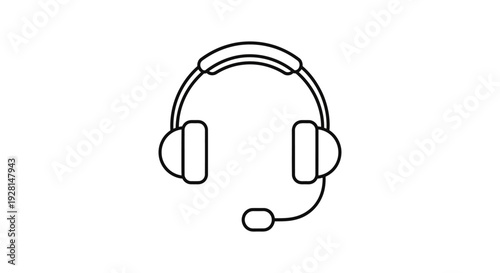 Headset with microphone and earphones.