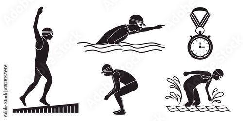 Illustration of various athletic activities and achievements Vector