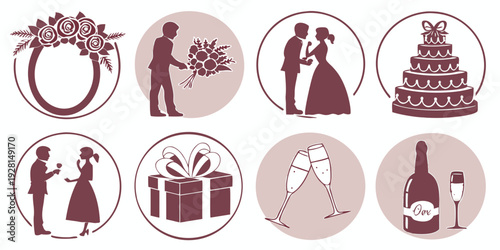 A collection of icons representing various aspects of healthcare and medical services Vector