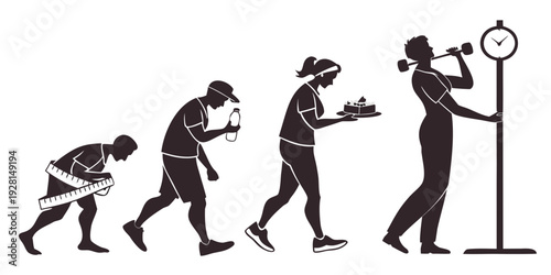 Evolution of human technology use from ancient times to virtual reality Vector