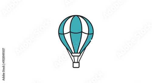 Hot Air Balloon Illustration Simple Design.