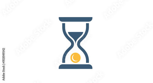 Hourglass with Sand Falling Through Neck.