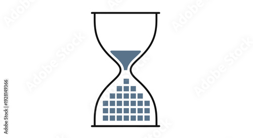Hourglass with sand timer symbol.