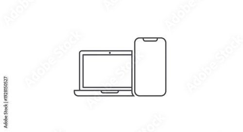 Laptop and smartphone device icons.