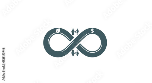 Infinity symbol with bolts and nuts.