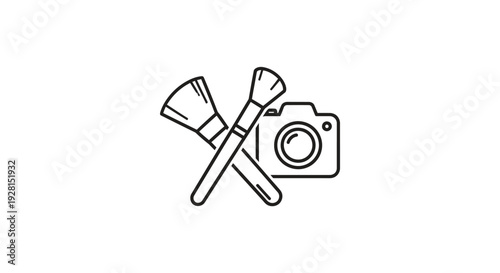 Makeup Brushes and Camera Equipment Tools.