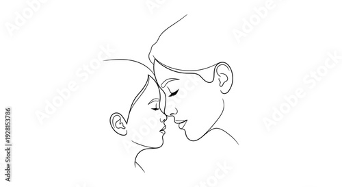 Tender moment of two people sharing a kiss.