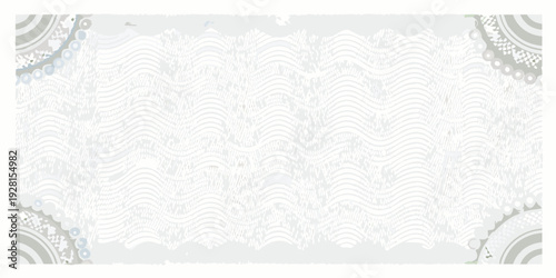 Abstract gray and white wave pattern with ornamental details