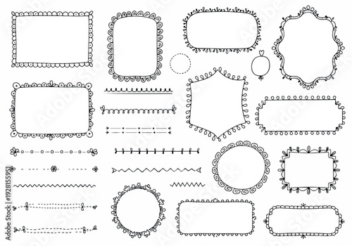 Collection of Decorative Borders and Frames for Creative Projects, Artistic Designs and Crafting