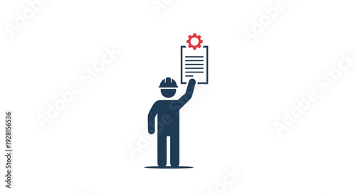 Man holding up a document.