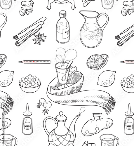 Vintage sketch organic seasonings garlic ginger and cinnamon sticks vector