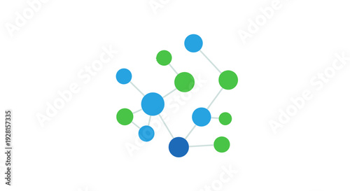 Molecular structure with connected nodes.