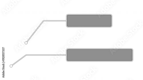 Minimal callout labels with pointer lines, two blank boxes