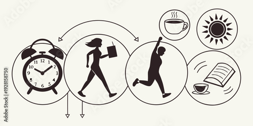 Illustration of various activities and their effects on the body Vector