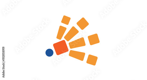 Orange Logo Design Elements on White.