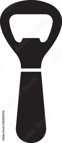 Bottle opener silhouette vector flat illustration design.
