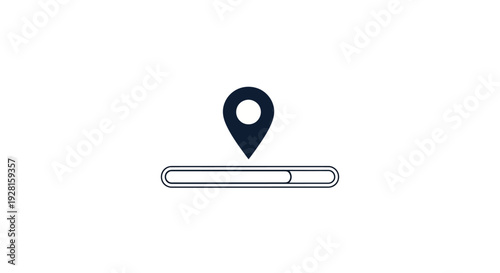 Navigation Location Icon on Smartphone.