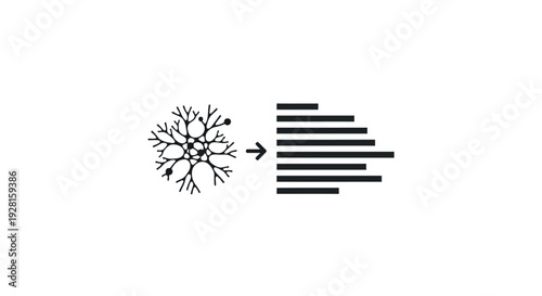 Neuron Cell Body and Signal Bars Representation.
