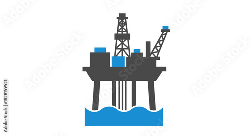 Offshore Oil Rig Platform Structure.