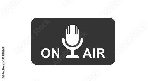 On Air Sign with Microphone Icon.