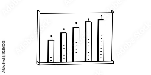Data Analytics Bar Chart Icon – Clean Outline Vector, Modern Business Style, Editable SVG