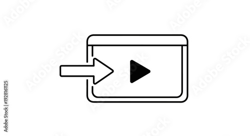 Play Button Icon with Arrow Pointer.