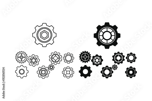 Collection of assorted mechanical gears in various sizes and styles