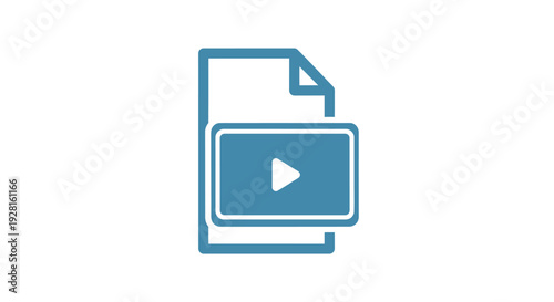 Play button on video document icon.