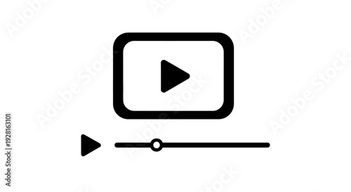 Play button video media symbol icon.