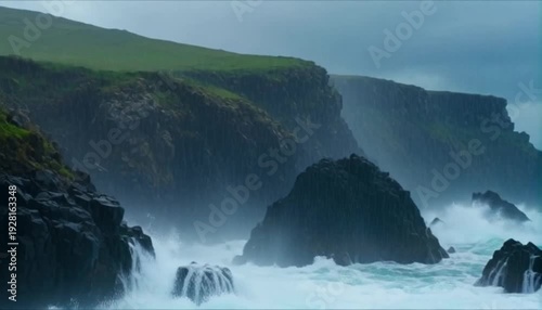 Coast in the fog