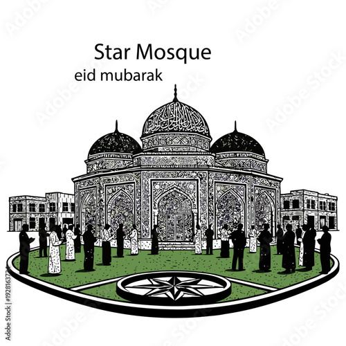 Star Mosque (Tara Masjid) artwork