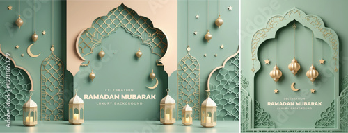 elegant islamic ramadan celebration background, Ramadhan kareem background for banner & social media template	