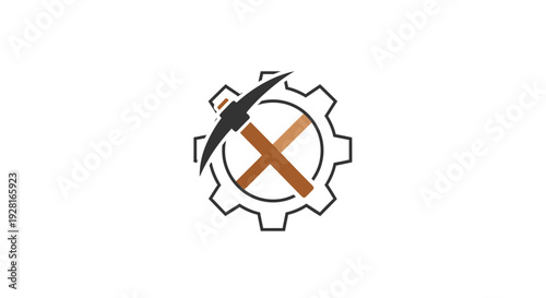 Scorpion Icon Inside Gearwheel Symbol Design.