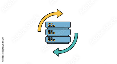 Servers in circular data transfer process.