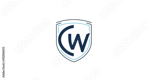 Shield Emblem with CW Monogram Logo.