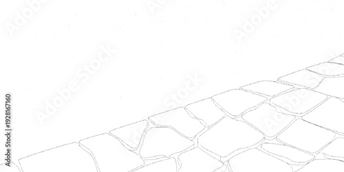 White background with grey stone wall texture pattern